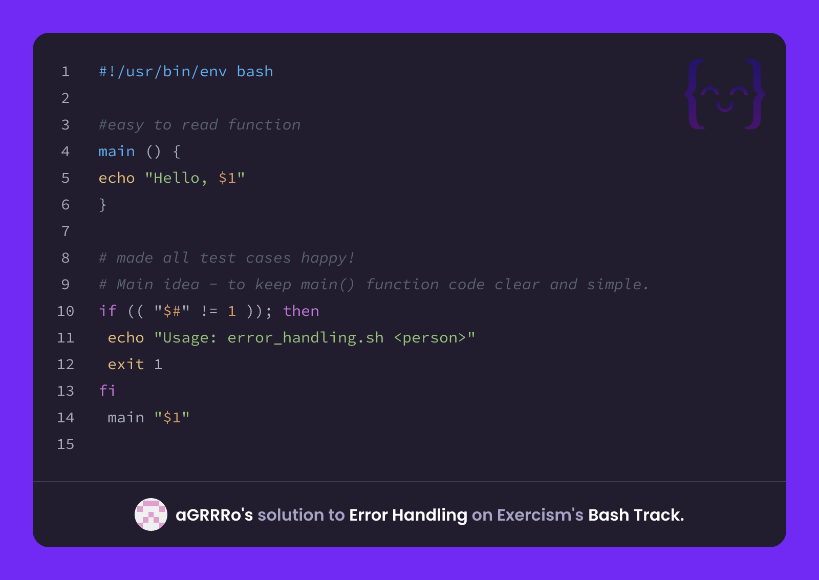 aGRRRo's solution for Error Handling in Bash on Exercism