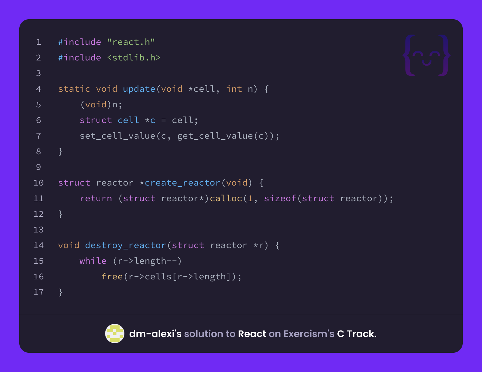 dm-alexi's solution for React in C on Exercism