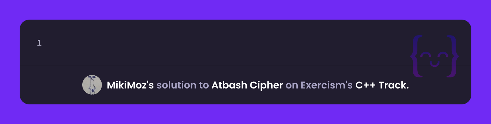 MikiMoz's solution for Atbash Cipher in C++ on Exercism