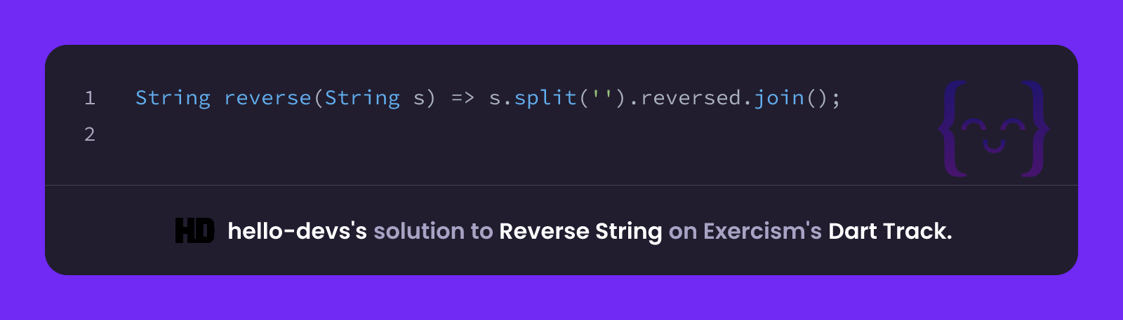hello-devs's solution for Reverse String in Dart on Exercism