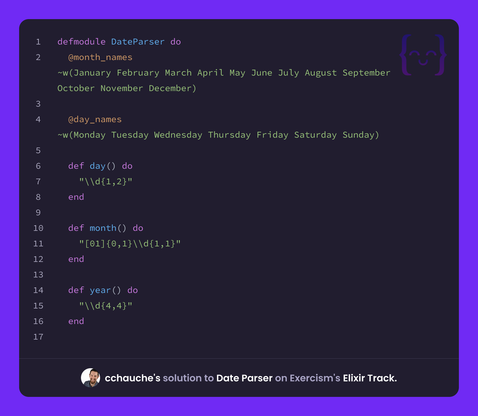 cchauche's solution for Date Parser in Elixir on Exercism