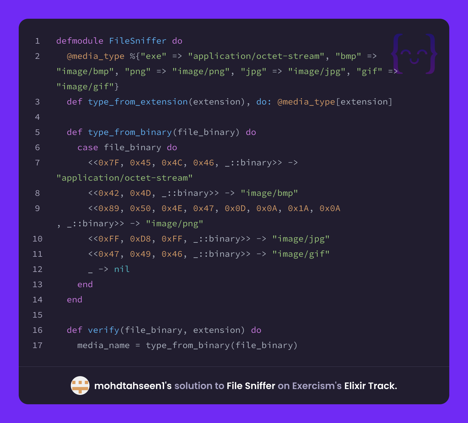 mohdtahseen1's solution for File Sniffer in Elixir on Exercism