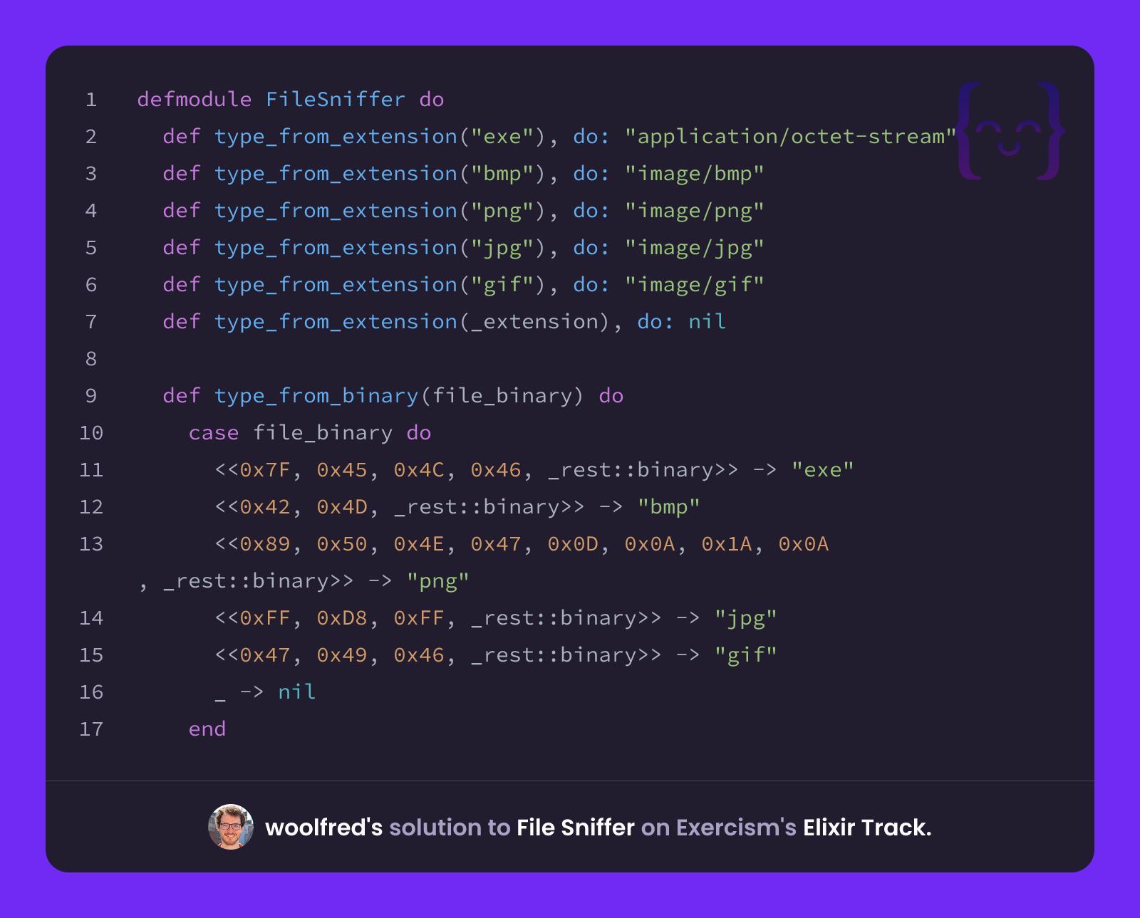 woolfred's solution for File Sniffer in Elixir on Exercism