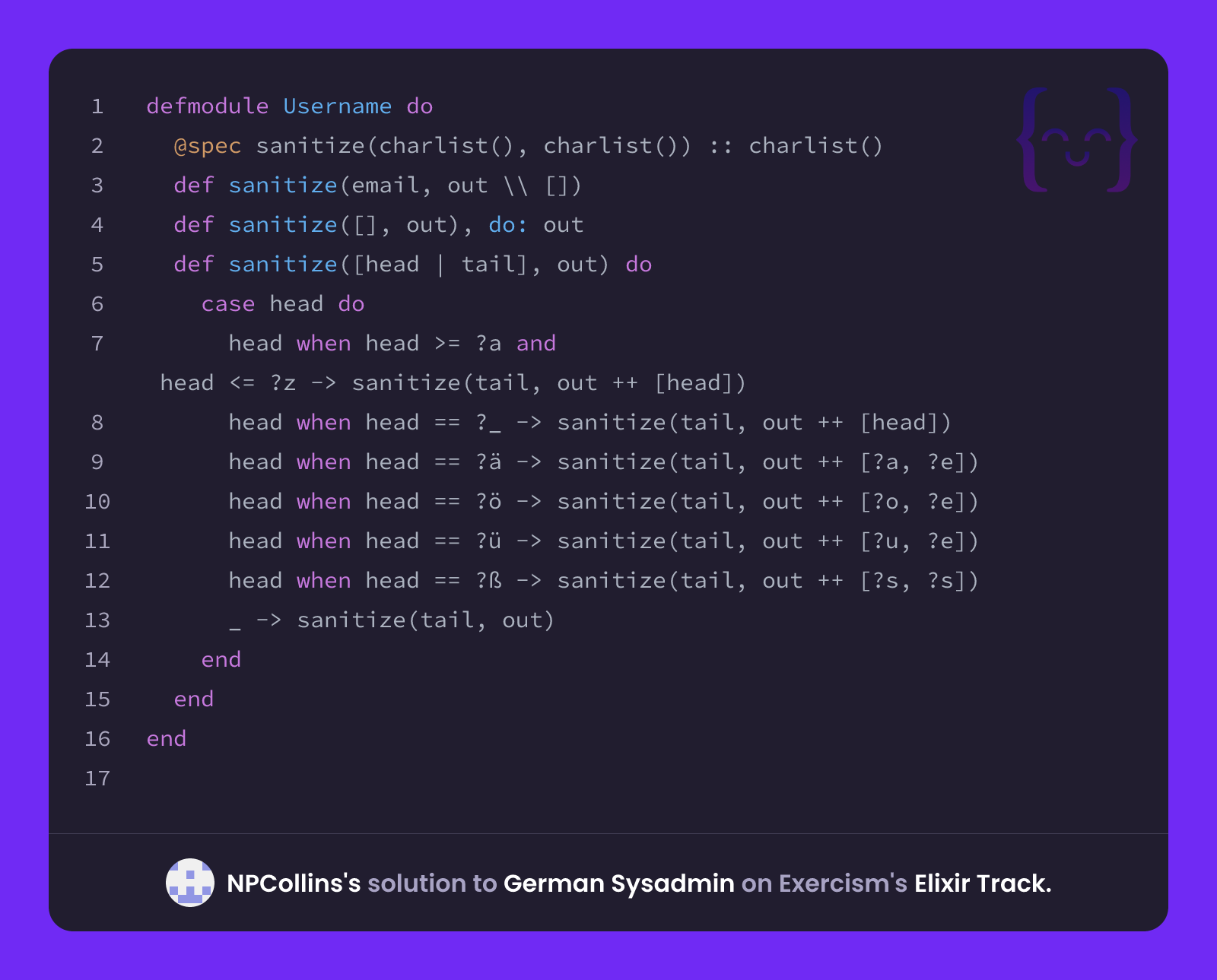 NPCollins's solution for German Sysadmin in Elixir on Exercism