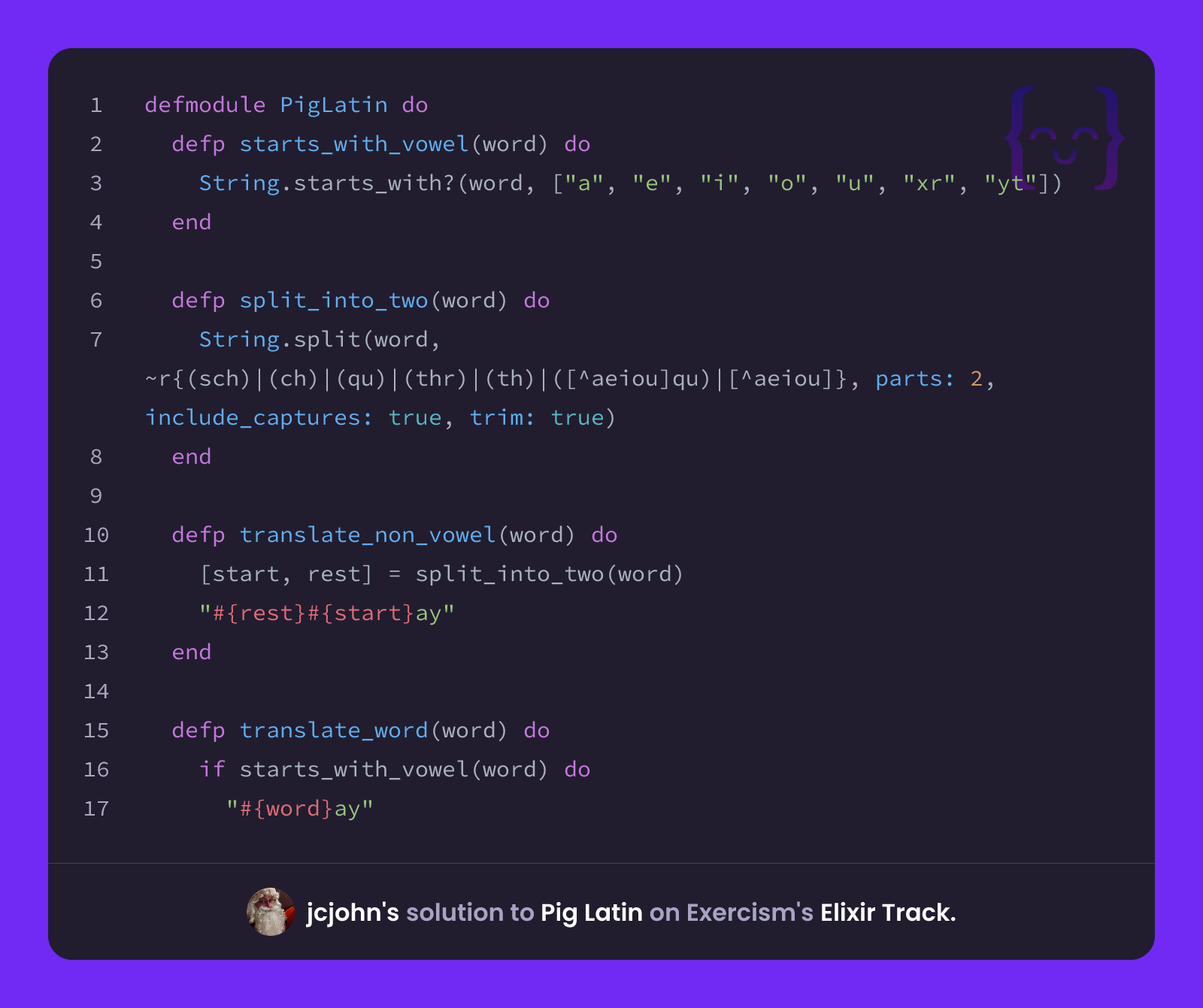 jcjohn's solution for Pig Latin in Elixir on Exercism