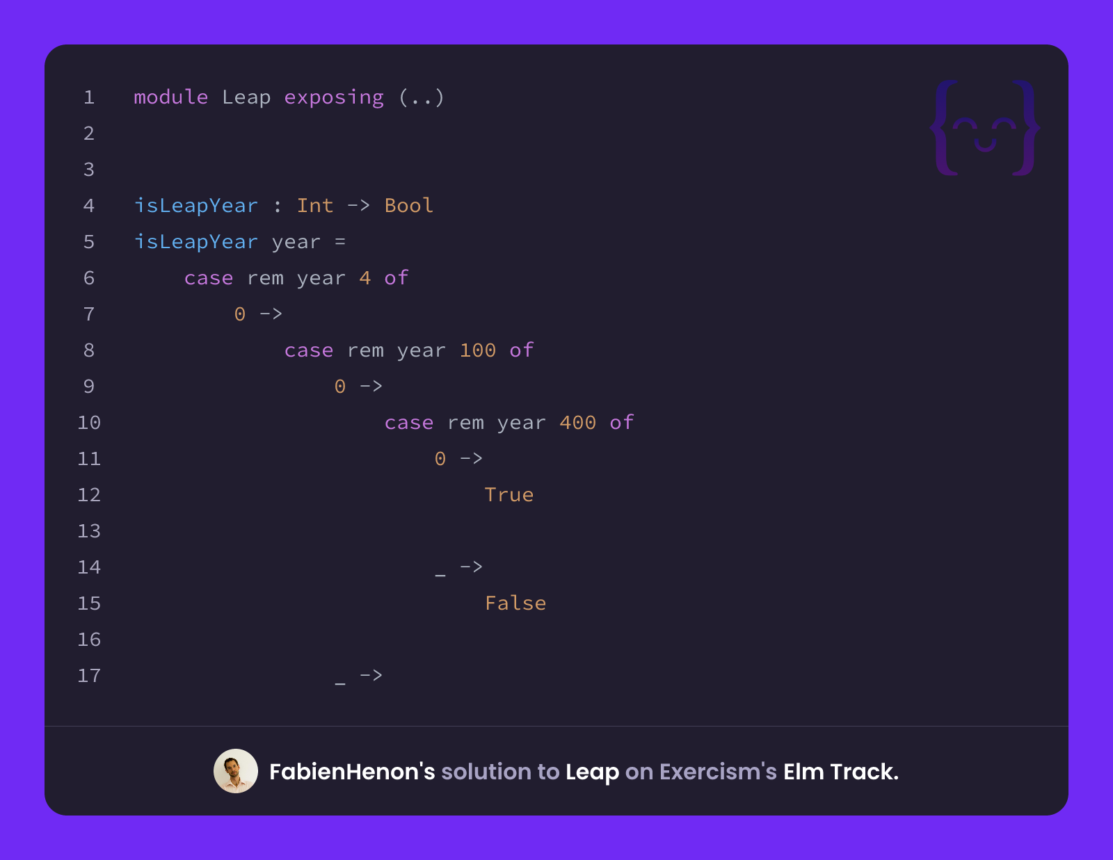FabienHenon's solution for Leap in Elm on Exercism