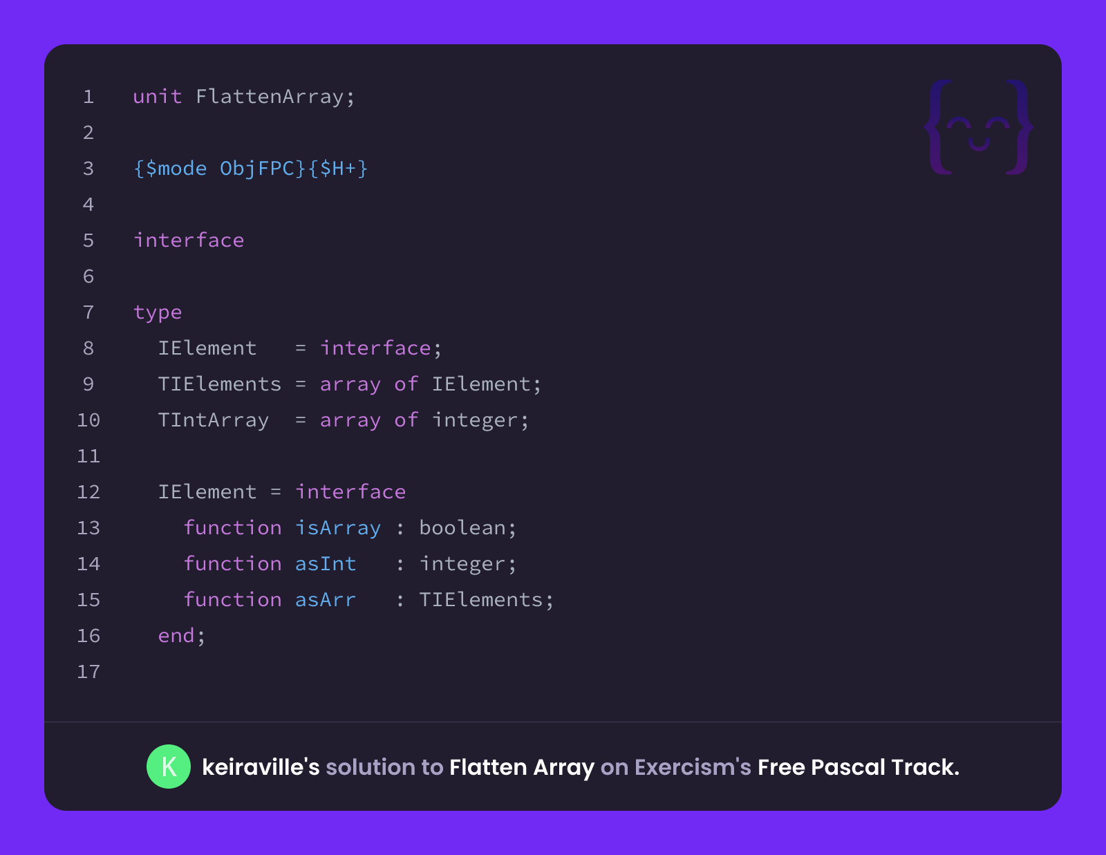 keiraville's solution for Flatten Array in Free Pascal on Exercism