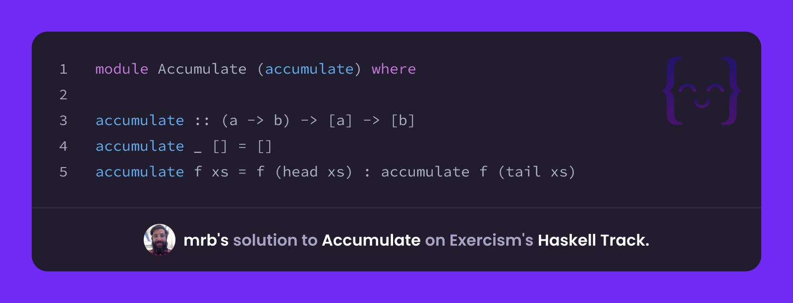 Mrbsolutions mrb's solution for Accumulate in Haskell on Exercism