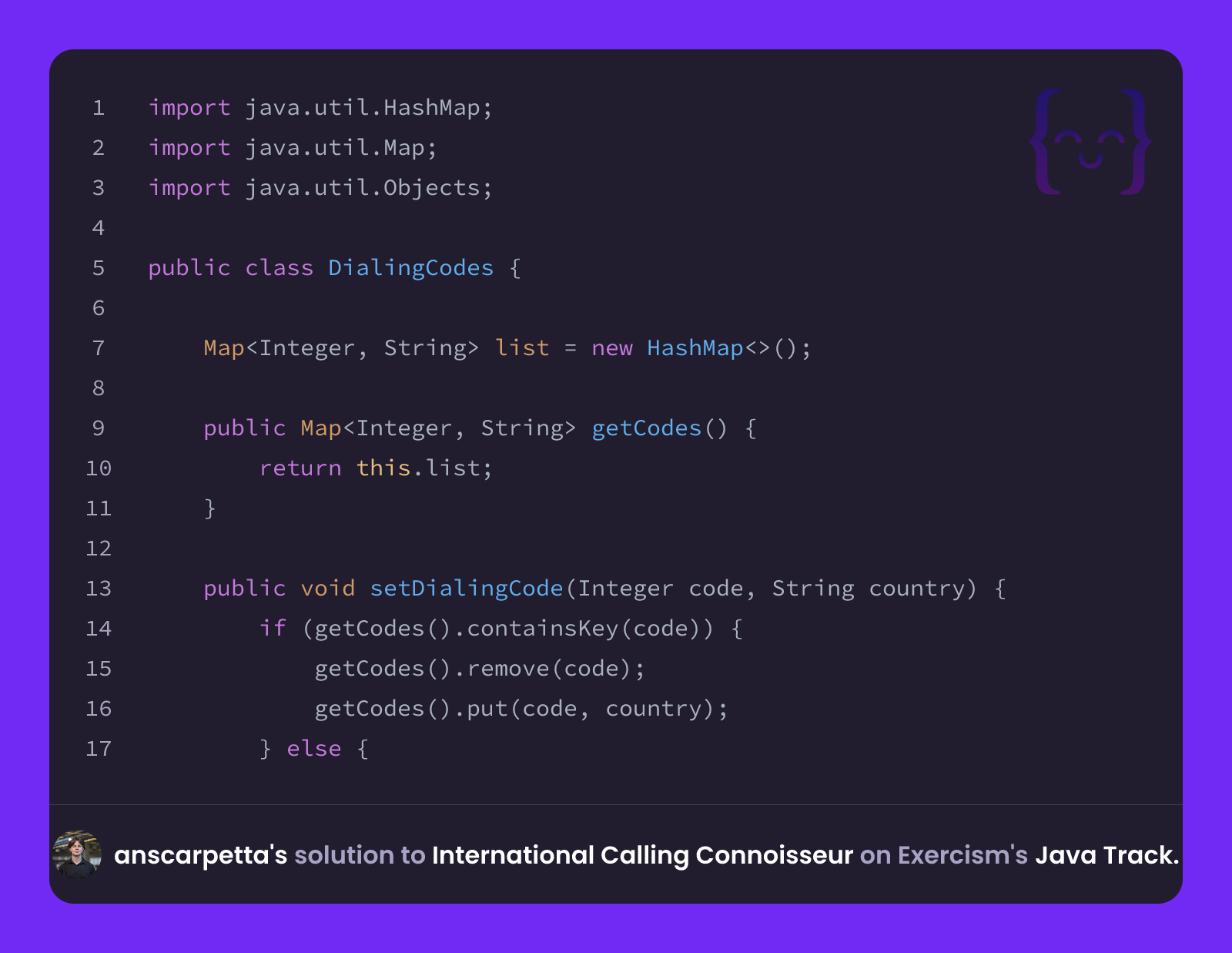 anscarpetta's solution for International Calling Connoisseur in Java on ...