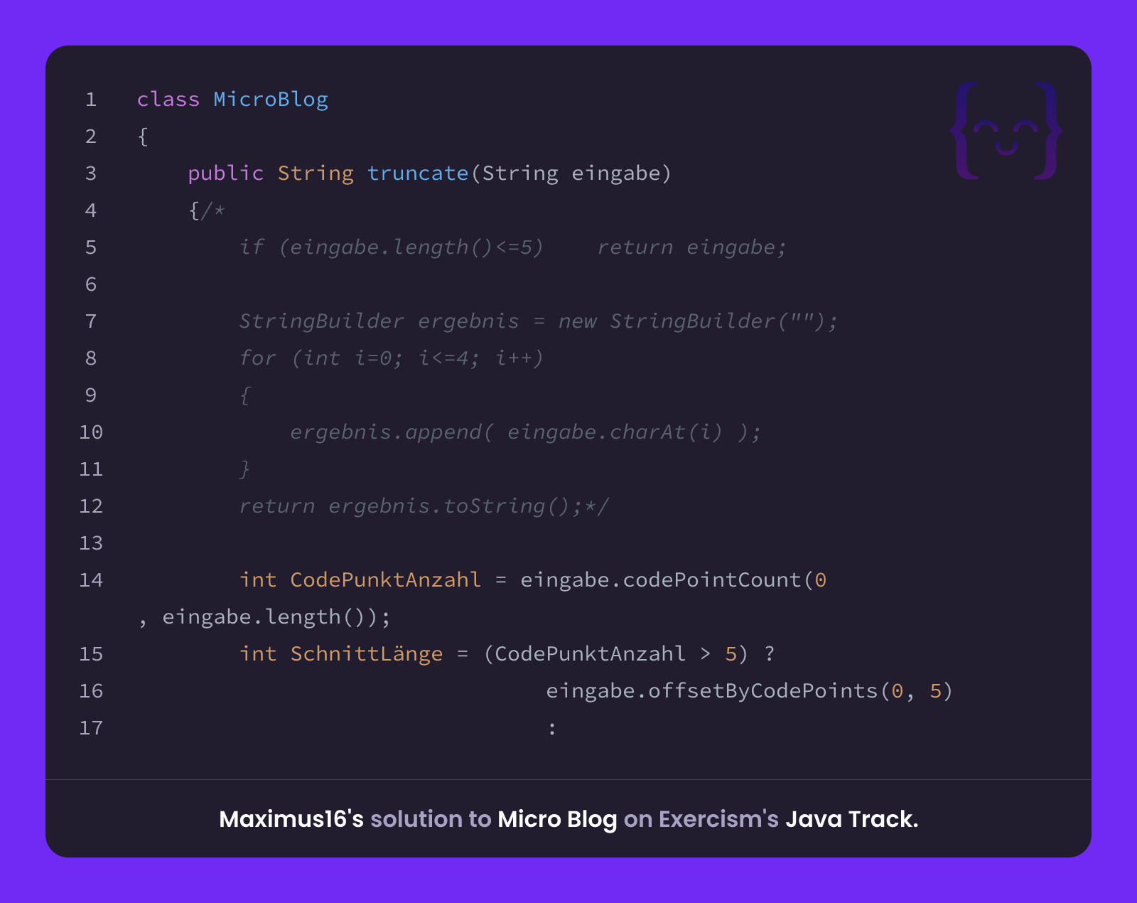 java processor demo (microjava) Images High Quality... Maximus16's solution for Micro Blog in Java on Exercism