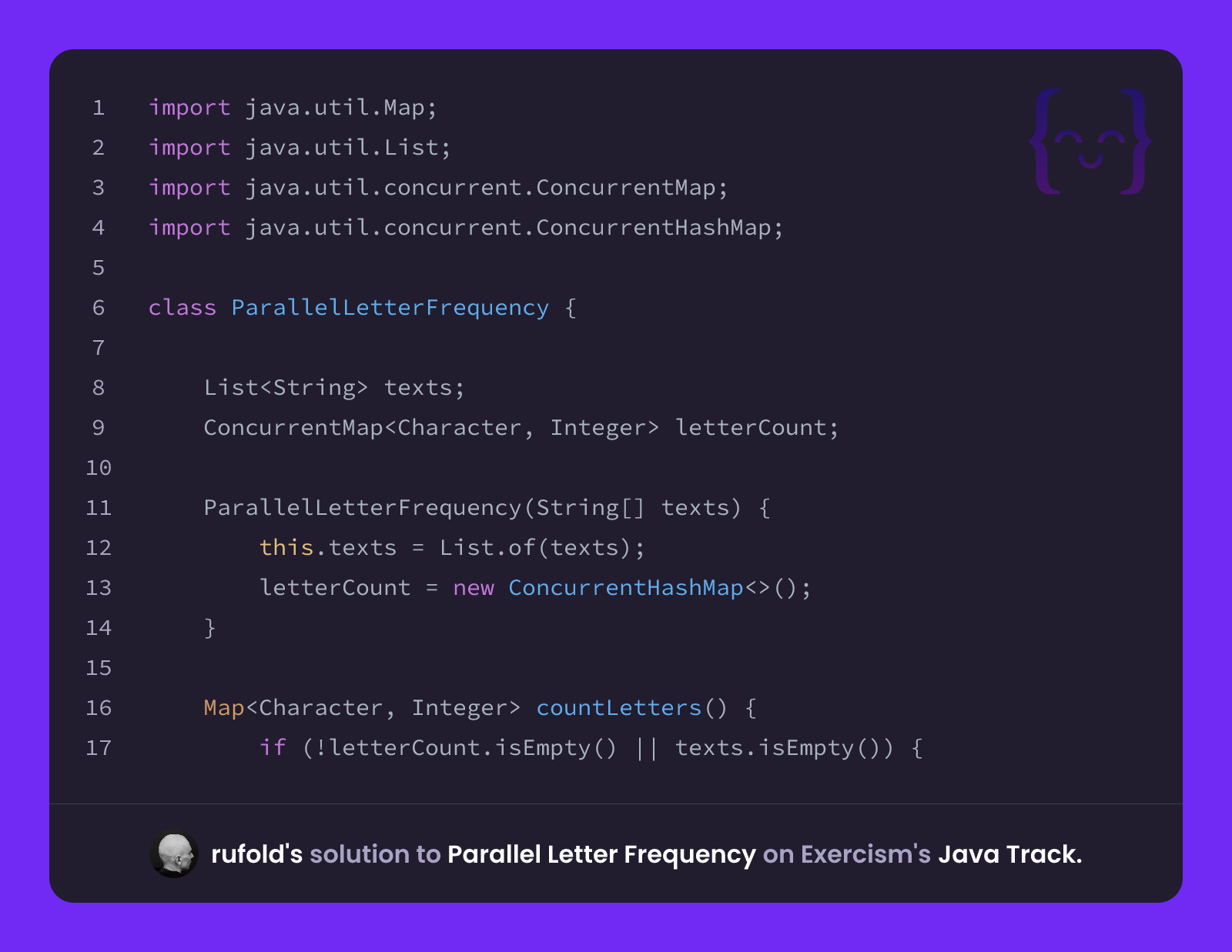 rufold's solution for Parallel Letter Frequency in Java on Exercism