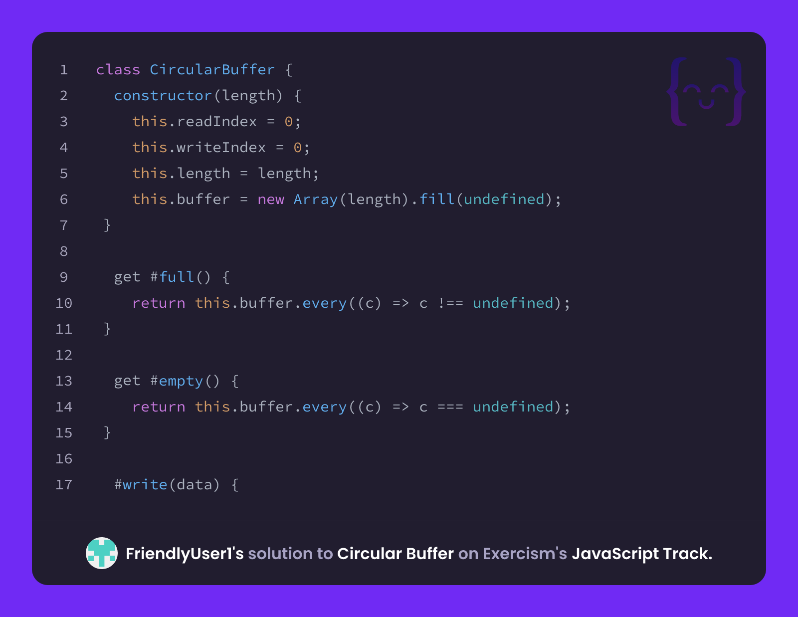 FriendlyUser1's solution for Circular Buffer in JavaScript on Exercism