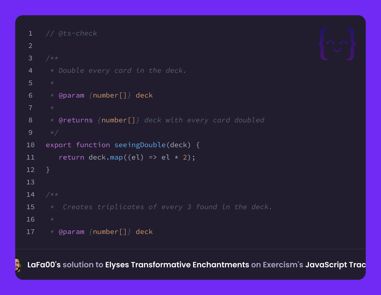 LaFa00's solution for Elyses Transformative Enchantments in JavaScript ...