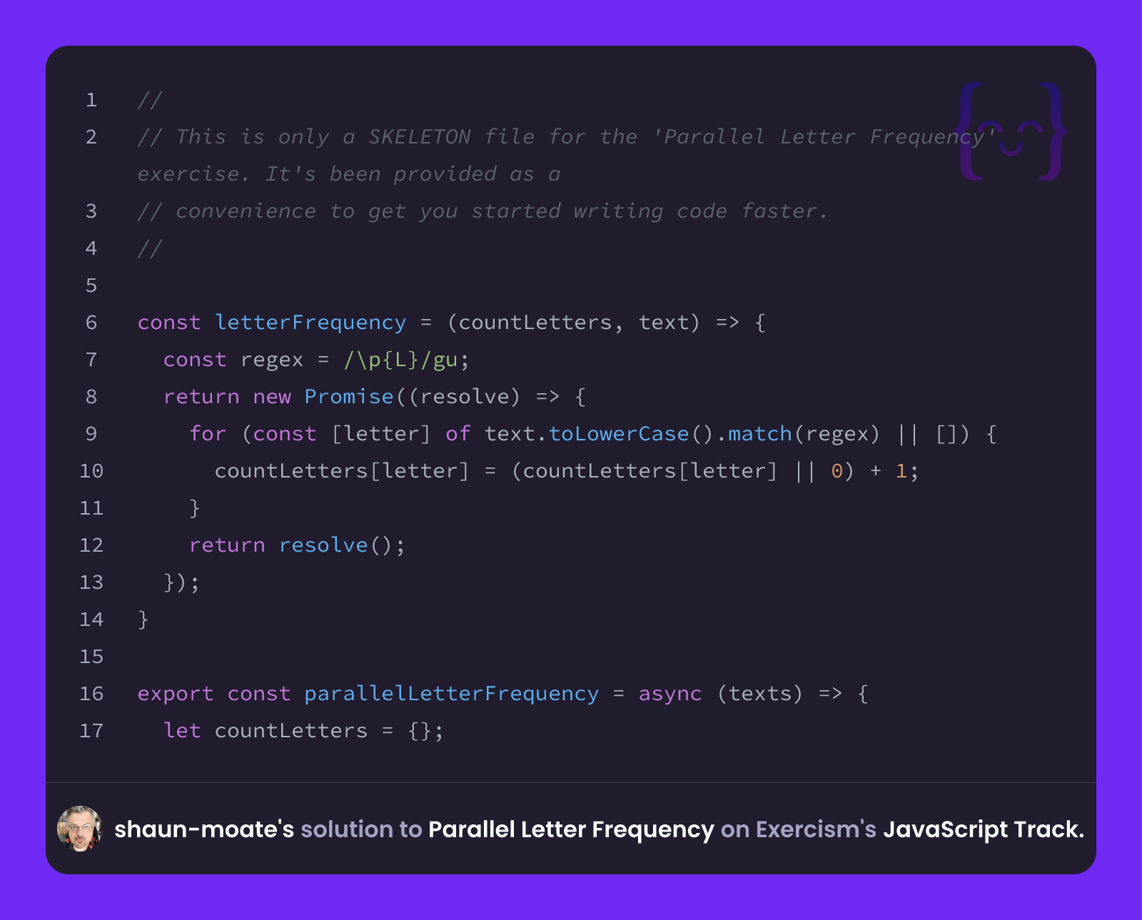 shaun-moate's solution for Parallel Letter Frequency in JavaScript on ...