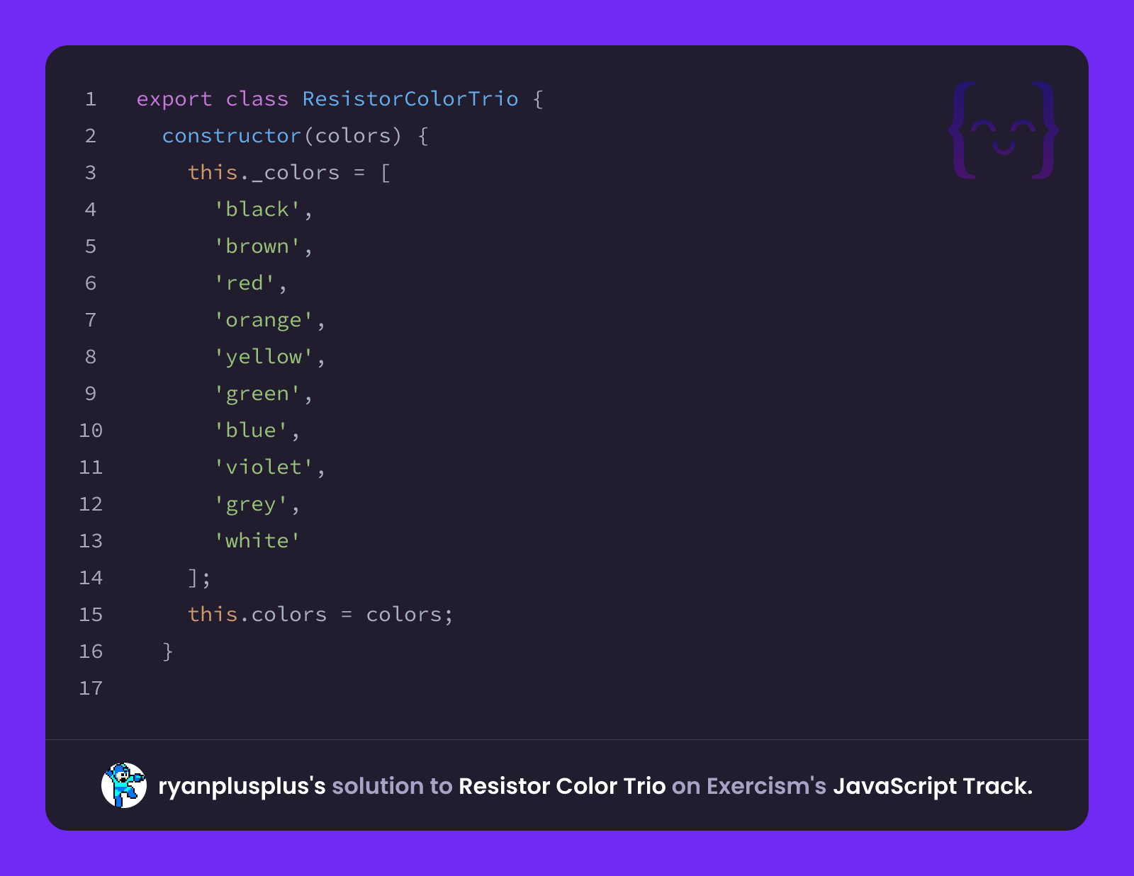 ryanplusplus's solution for Resistor Color Trio in JavaScript on Exercism