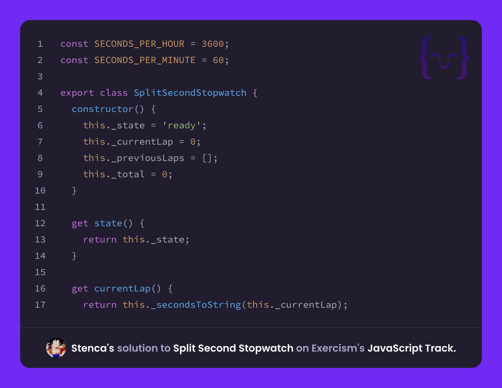 Stenca's solution for Split Second Stopwatch in JavaScript on Exercism
