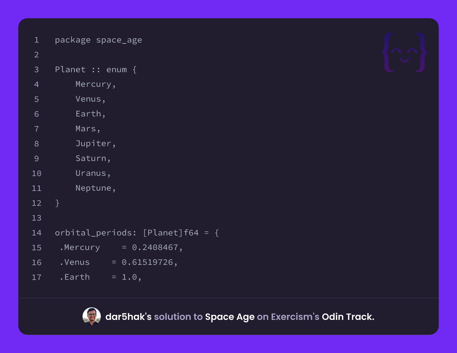 Exercise Dar dar5hak's solution for Space Age in Odin on Exercism