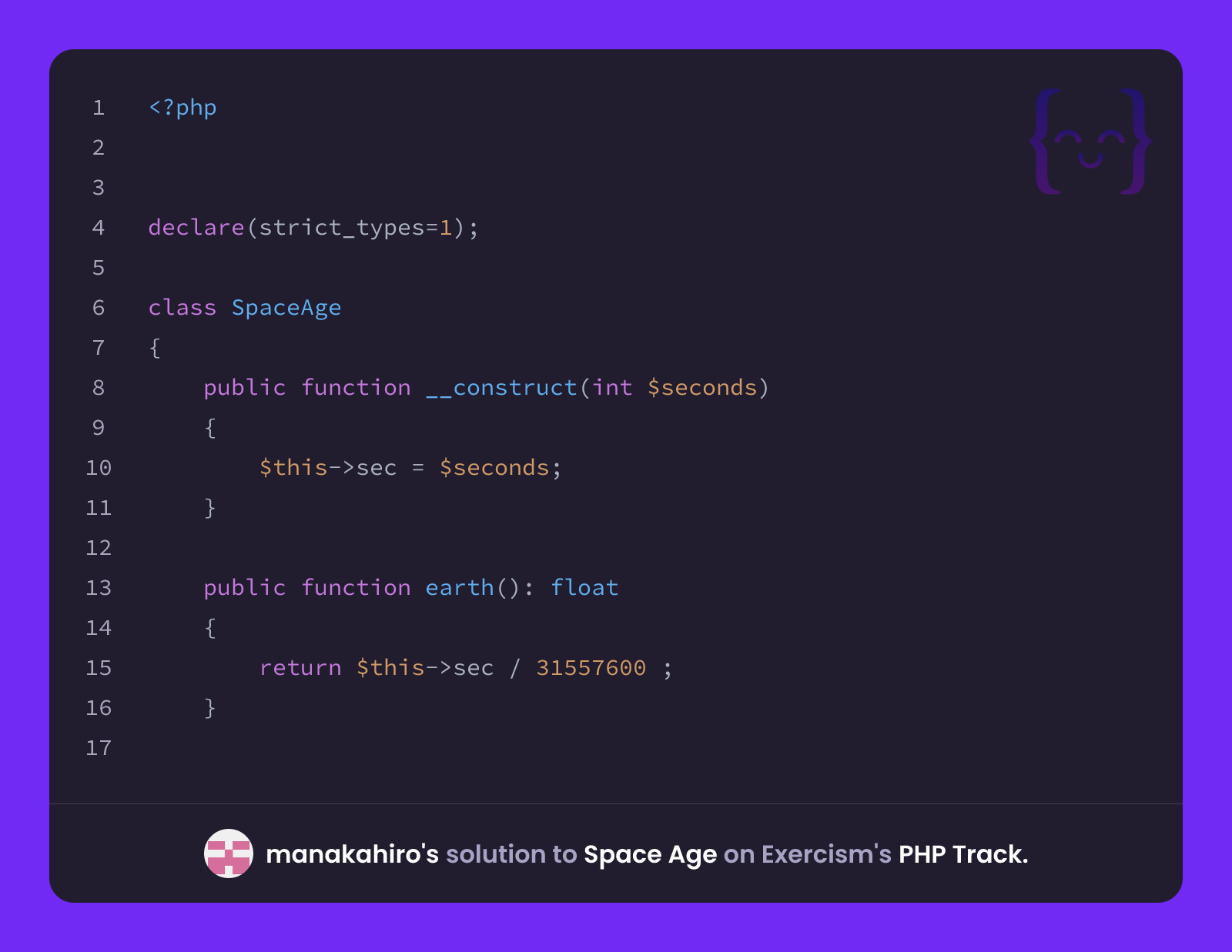 manakahiro's solution for Space Age in PHP on Exercism