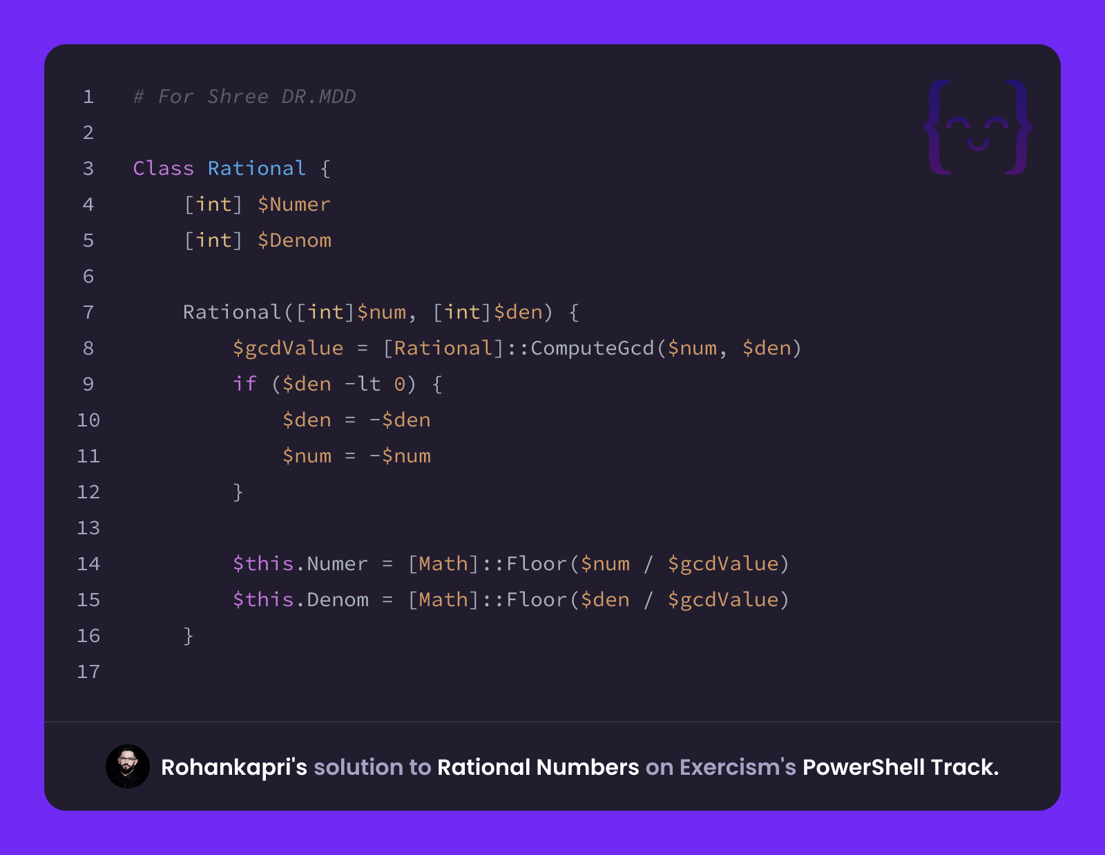 Powershell Winning Numbers Rohankapri's solution for Rational Numbers in PowerShell on Exercism