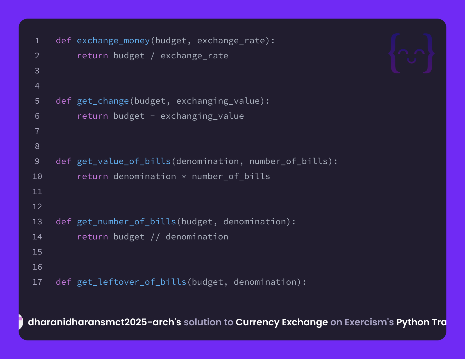 dharanidharansmct2025-arch's solution for Currency Exchange in Python ...