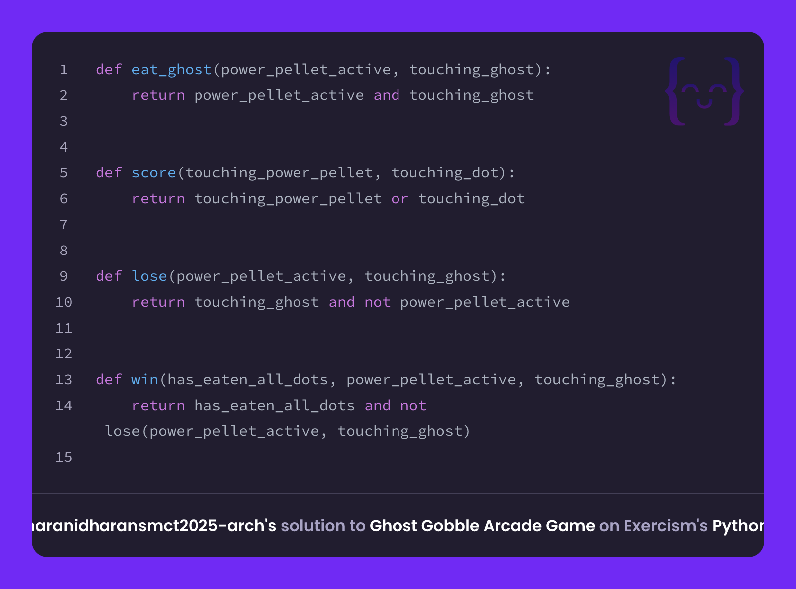 dharanidharansmct2025-arch's solution for Ghost Gobble Arcade Game in ...