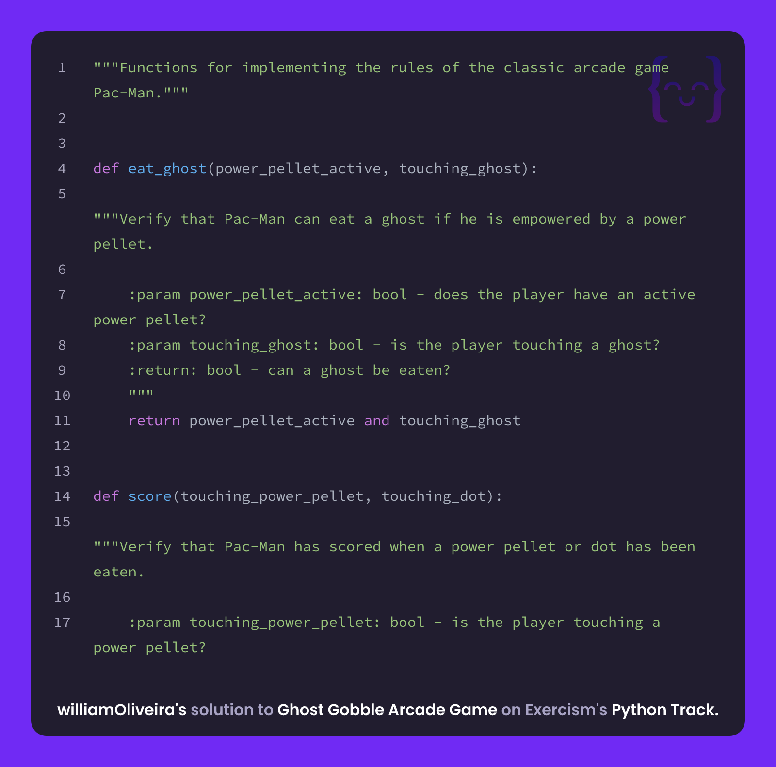 Ghosts Codehs Answer. Python williamOliveira's solution for Ghost Gobble Arcade Game in Python on ...