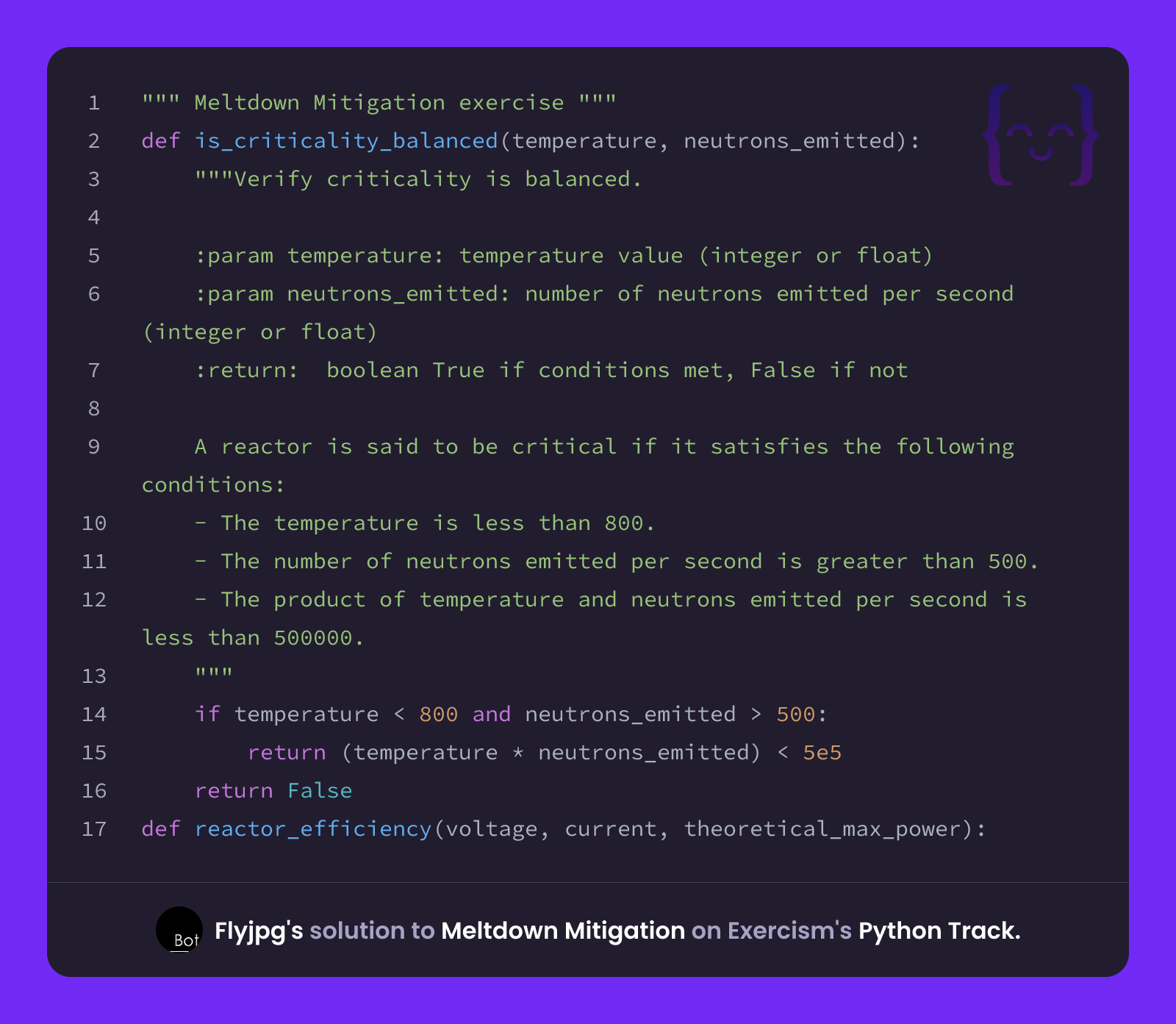 Flyjpg's solution for Meltdown Mitigation in Python on Exercism