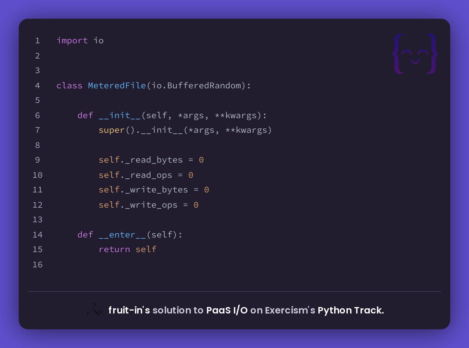 fruit-in's solution for PaaS I/O in Python on Exercism