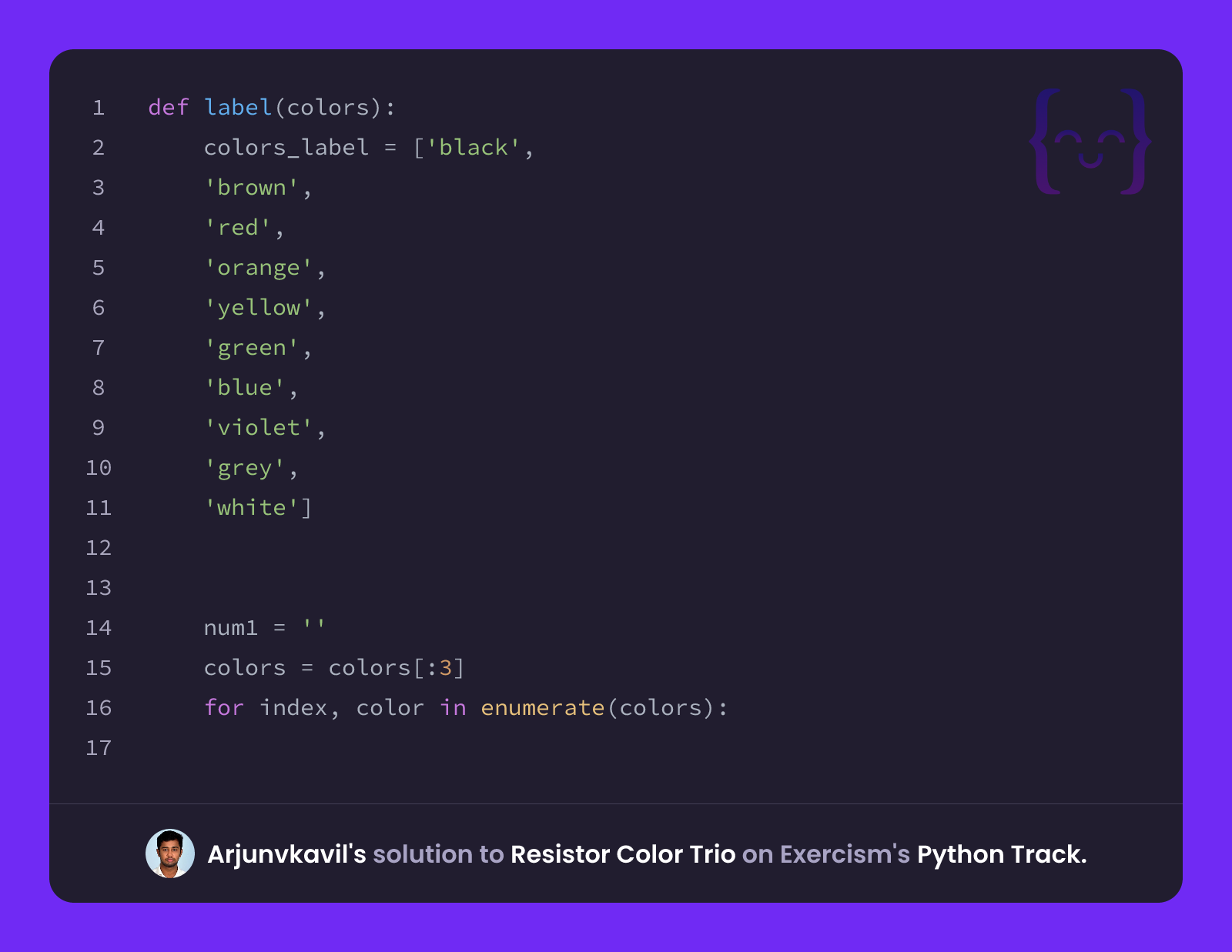 Arjunvkavil's solution for Resistor Color Trio in Python on Exercism
