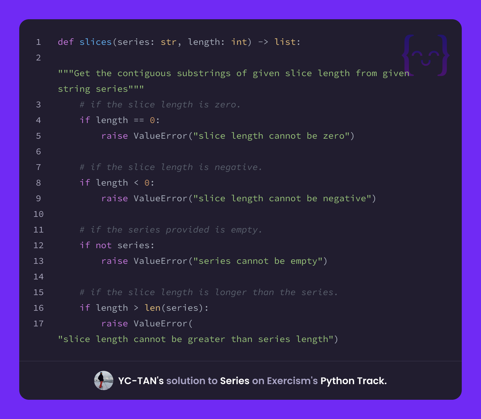 YC-TAN's solution for Series in Python on Exercism