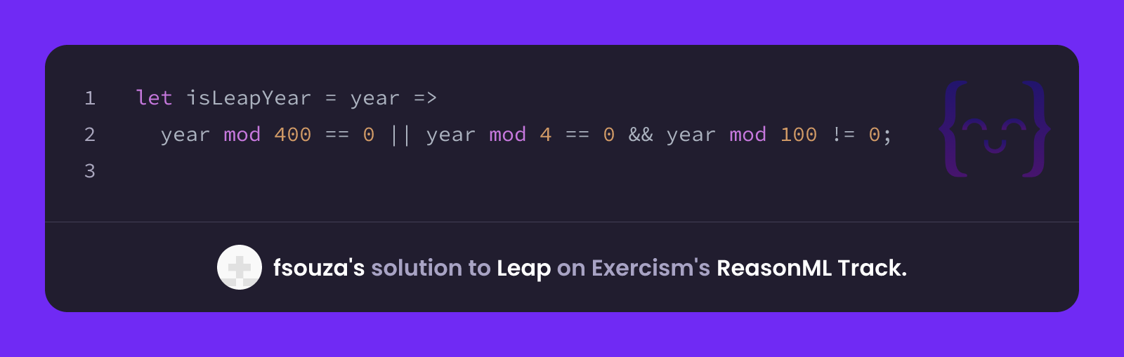 fsouza's solution for Leap in ReasonML on Exercism