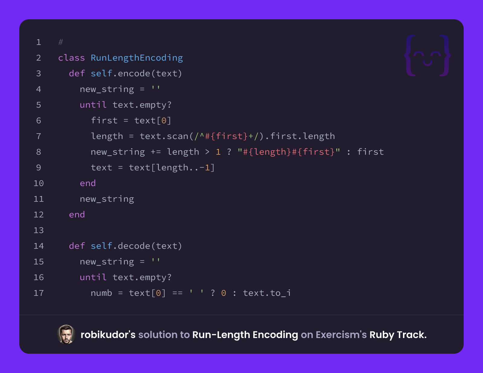 robikudor's solution for Run-Length Encoding in Ruby on Exercism