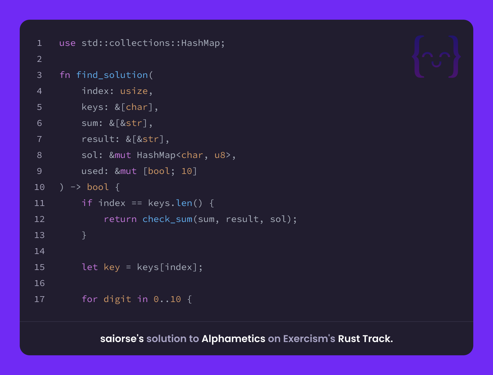 saiorse's solution for Alphametics in Rust on Exercism