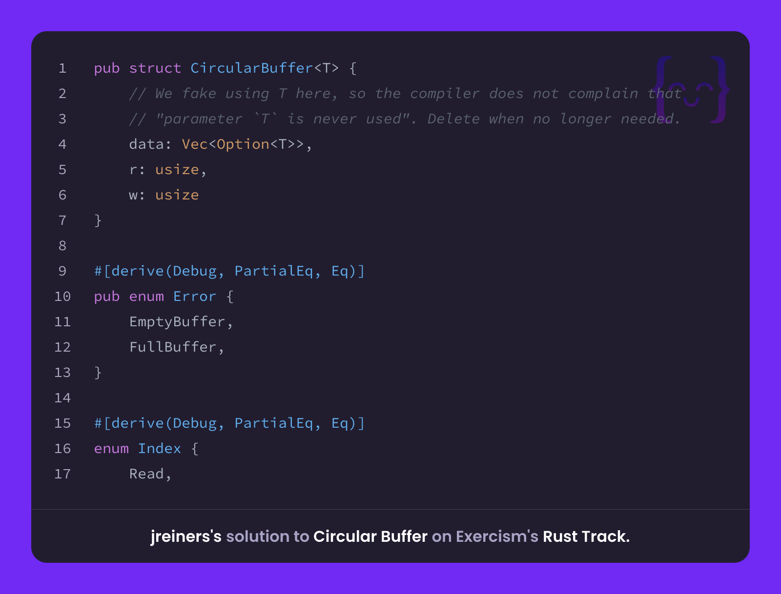 jreiners's solution for Circular Buffer in Rust on Exercism