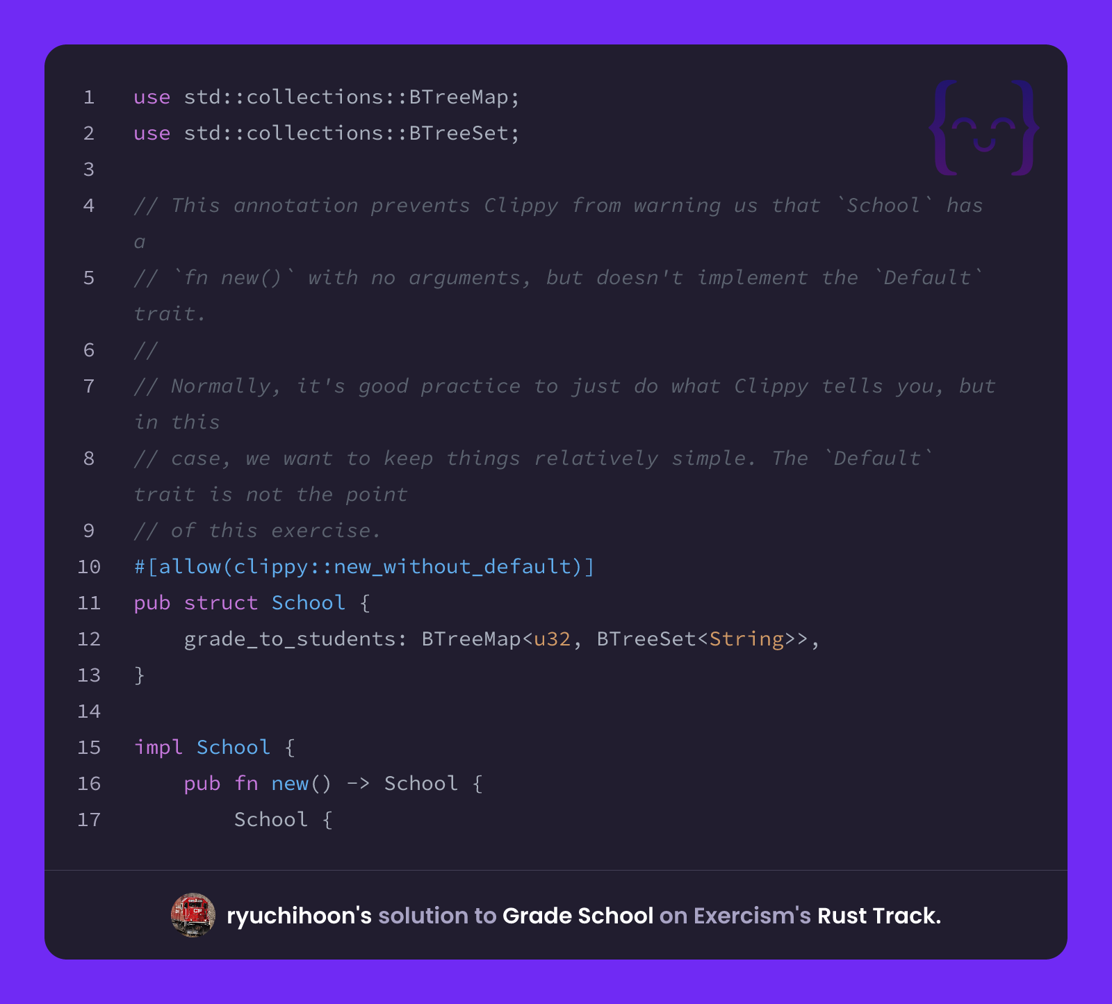 ryuchihoon's solution for Grade School in Rust on Exercism