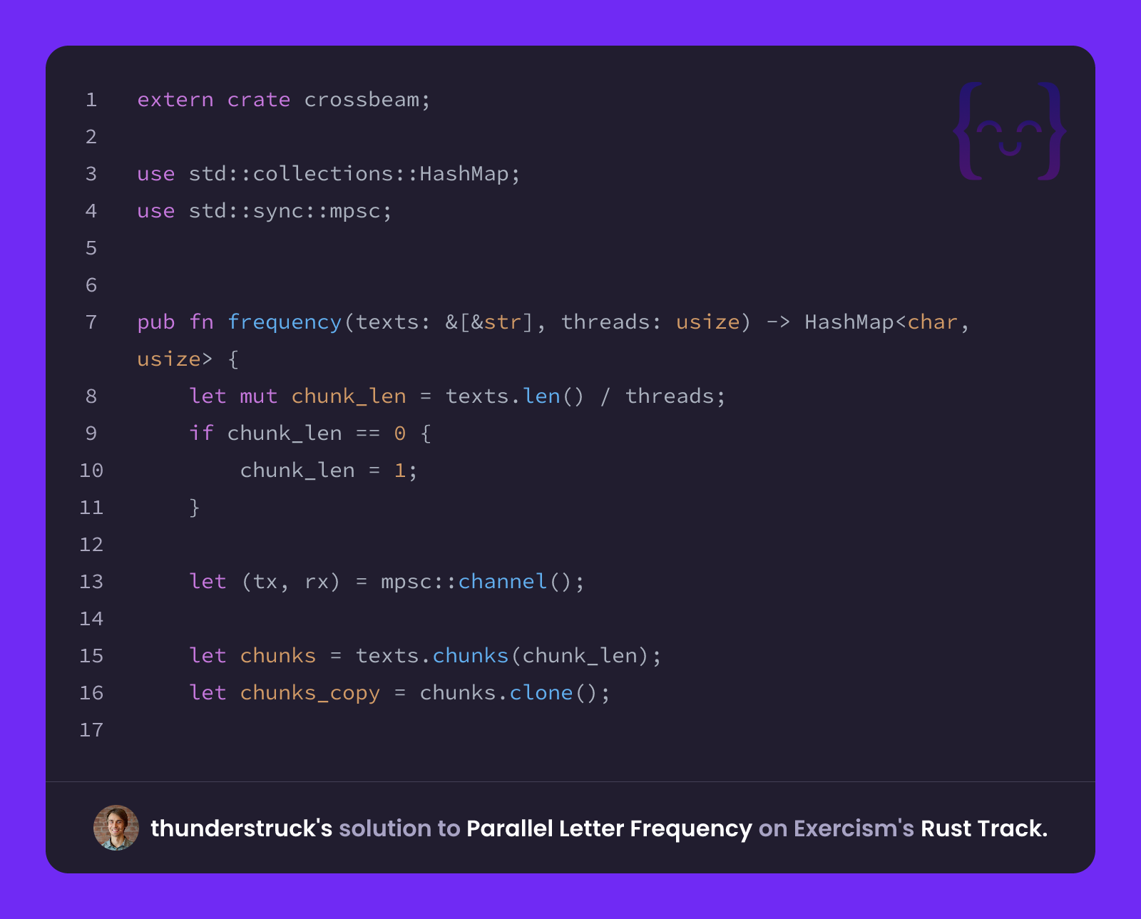 thunderstruck's solution for Parallel Letter Frequency in Rust on Exercism