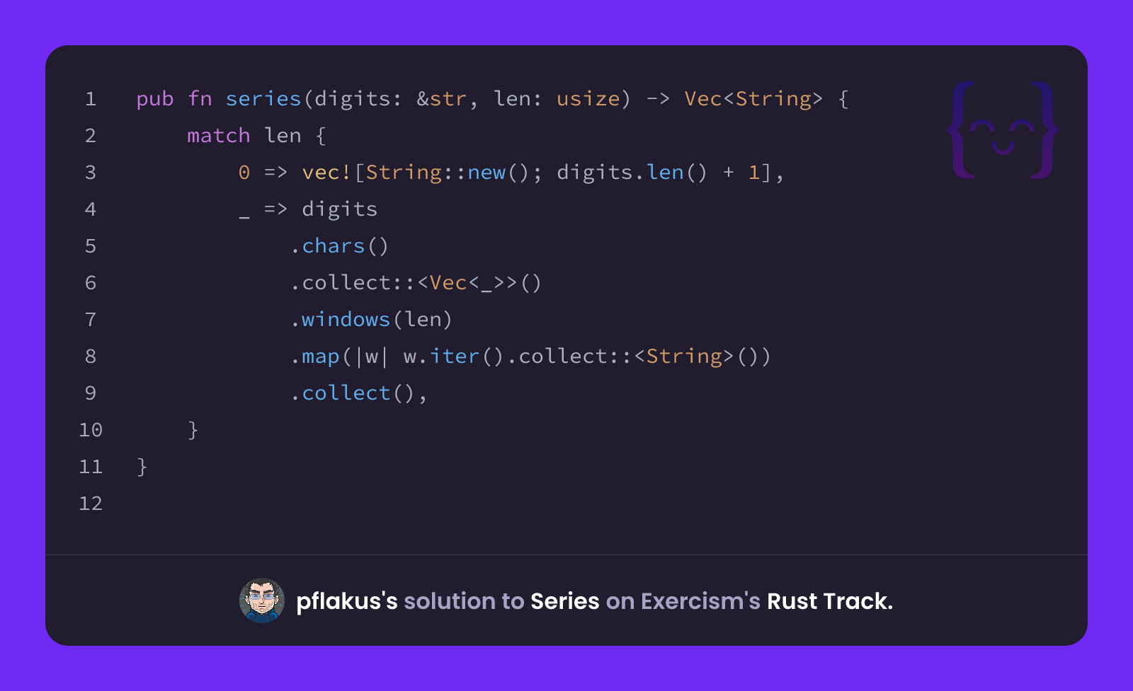 pflakus's solution for Series in Rust on Exercism