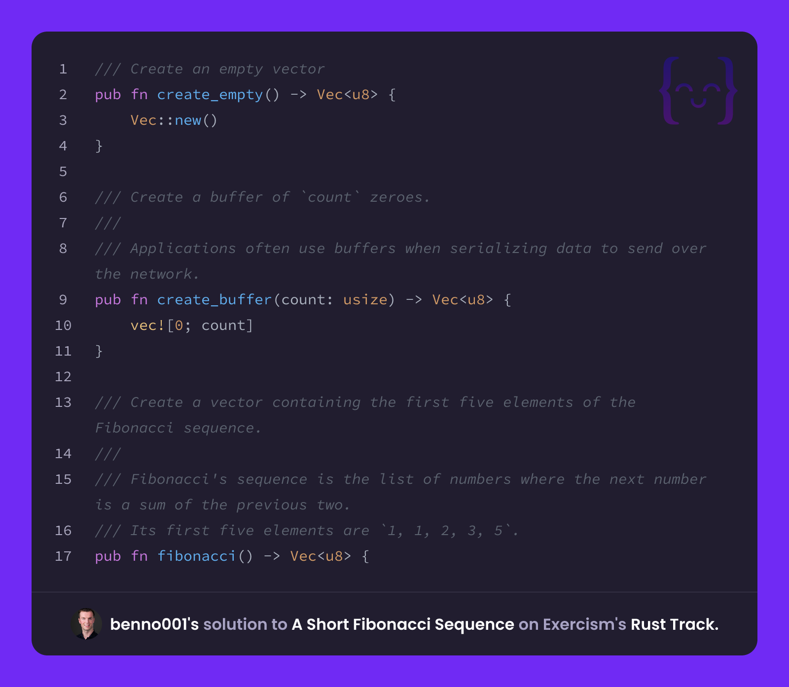 benno001's solution for A Short Fibonacci Sequence in Rust on Exercism