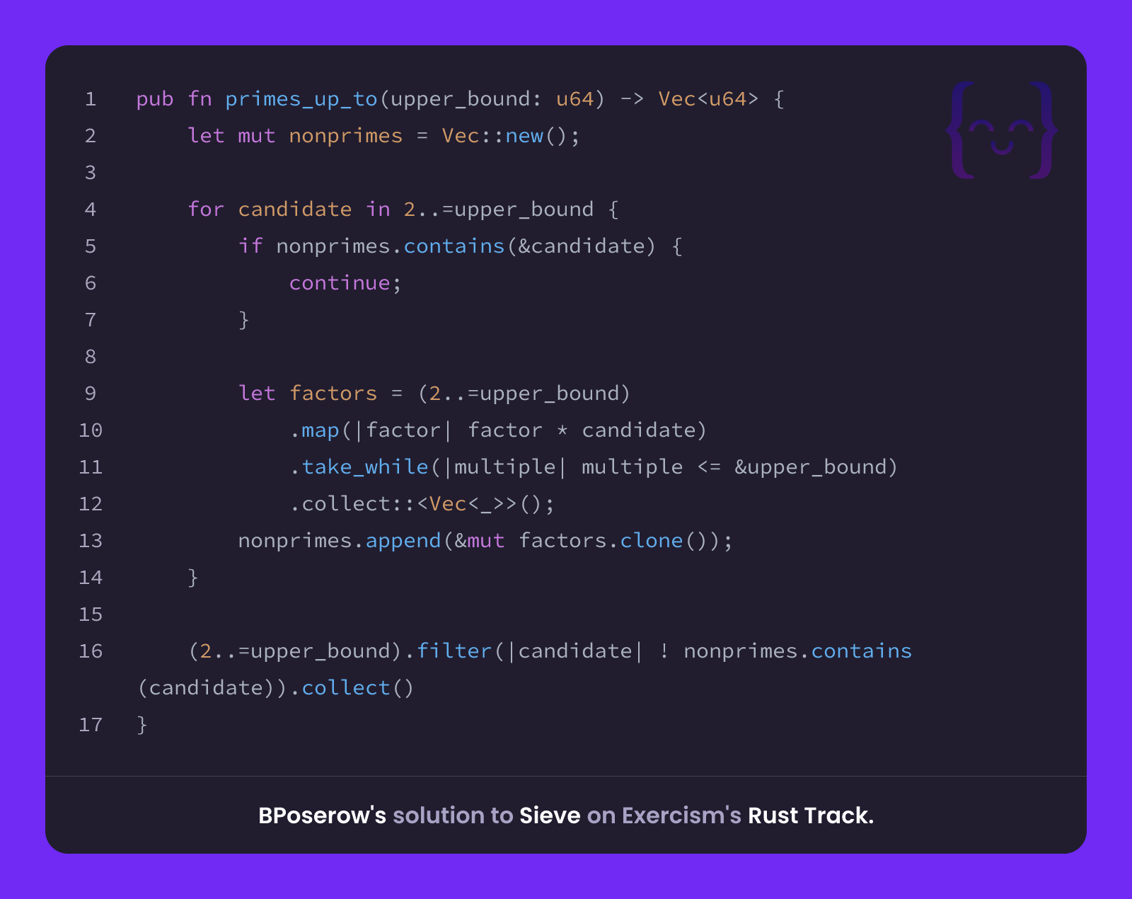 BPoserow's solution for Sieve in Rust on Exercism