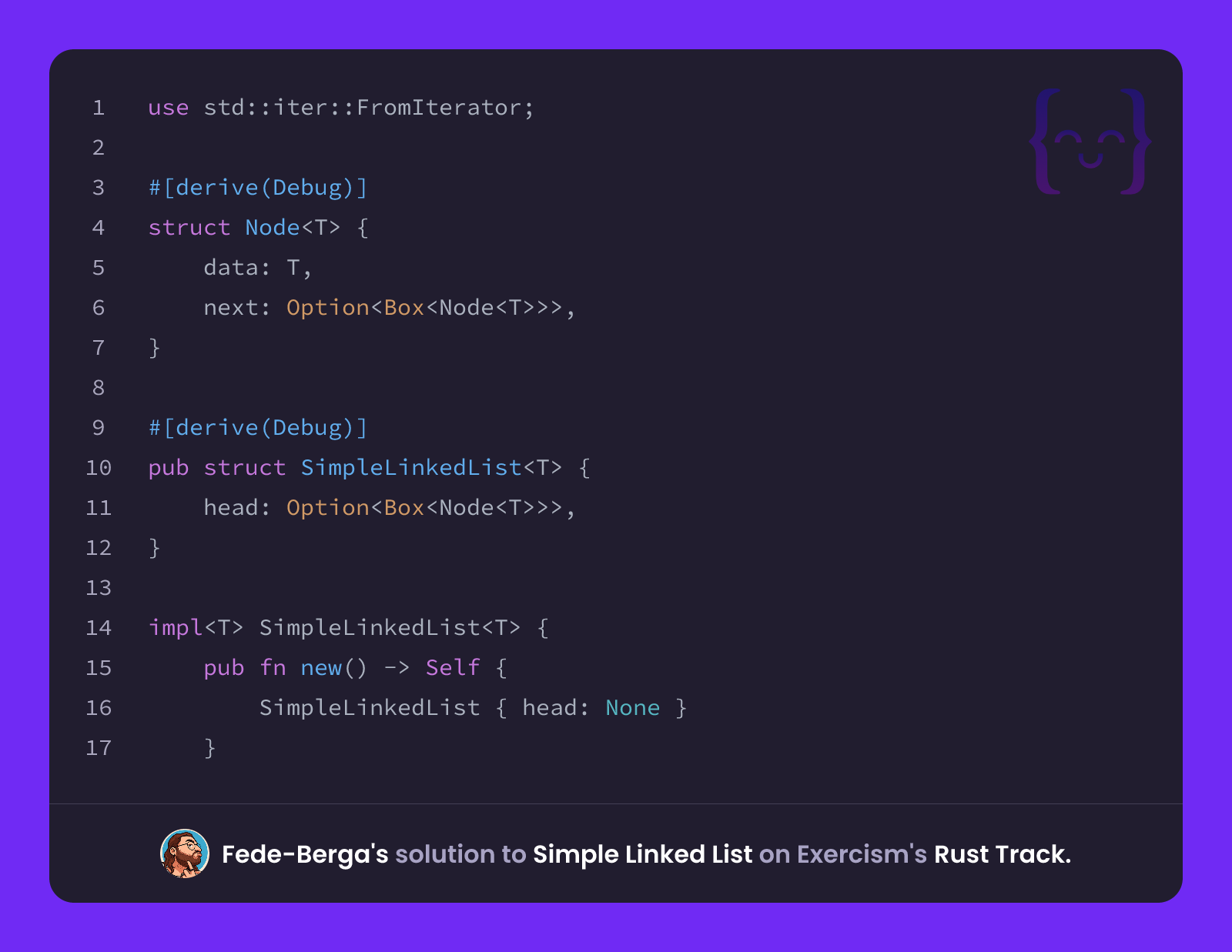 Fede-Berga's solution for Simple Linked List in Rust on Exercism