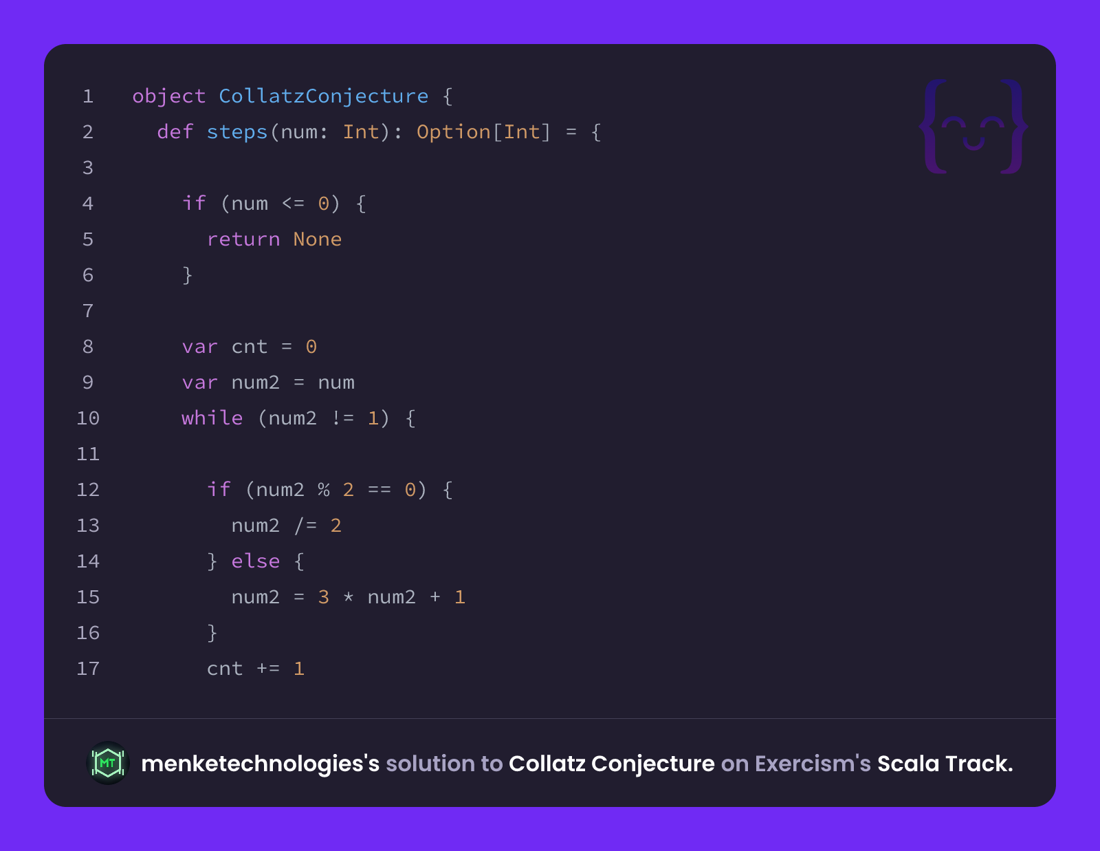 menketechnologies's solution for Collatz Conjecture in Scala on Exercism