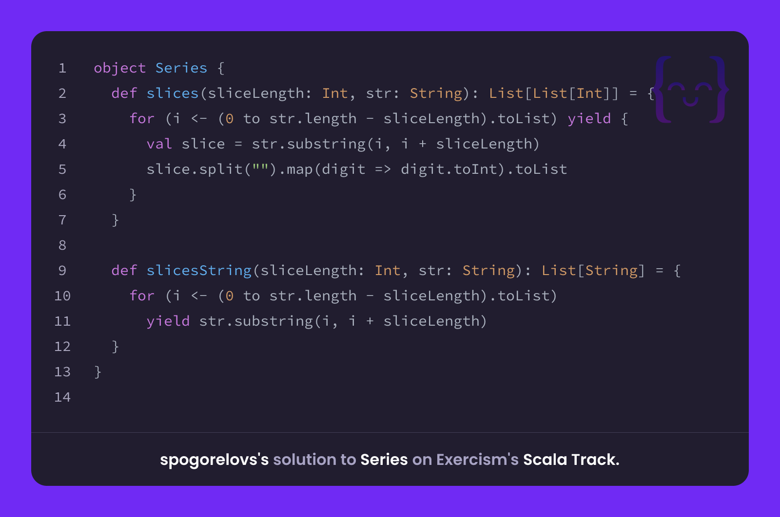 spogorelovs's solution for Series in Scala on Exercism