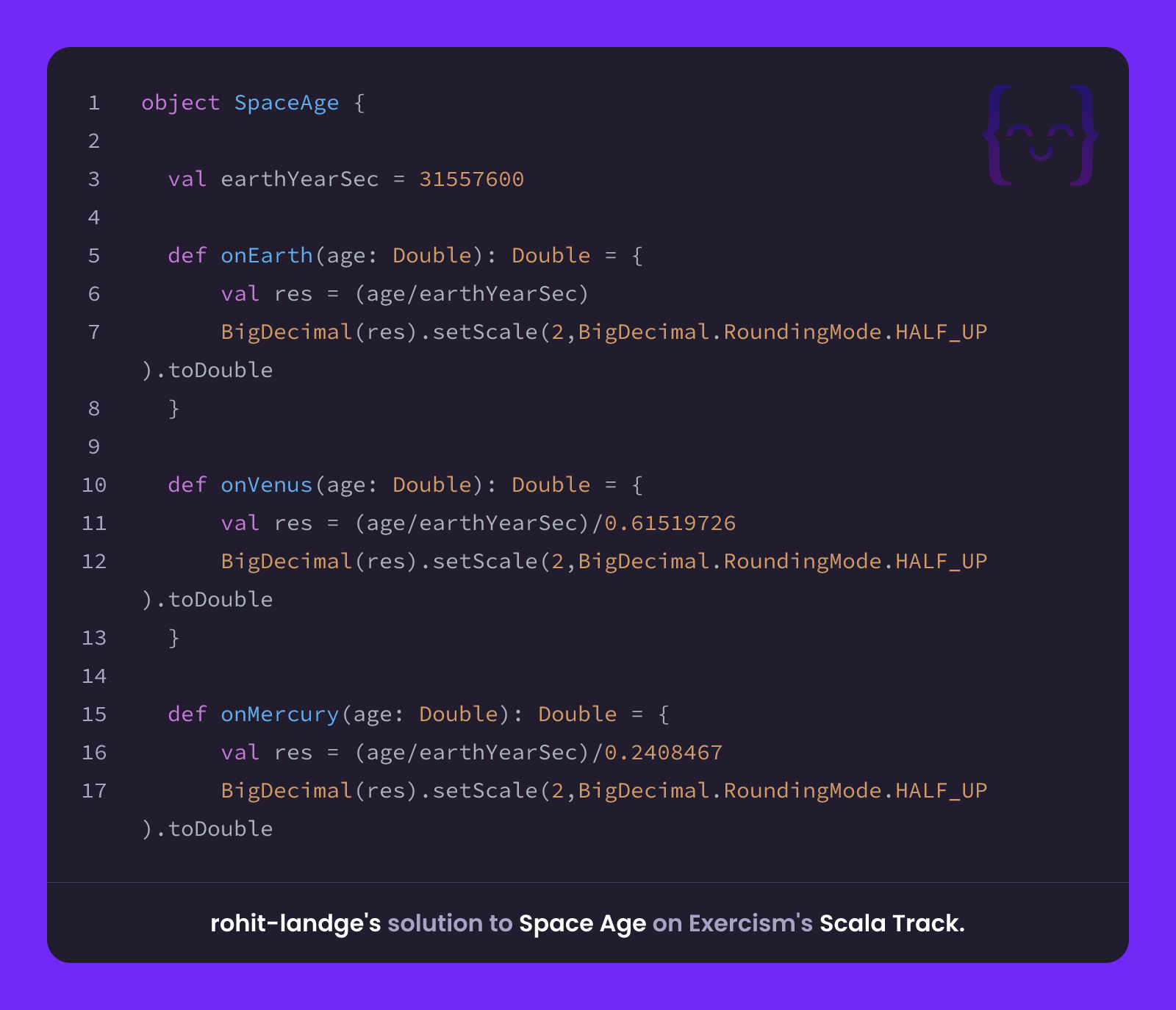 rohit-landge's solution for Space Age in Scala on Exercism