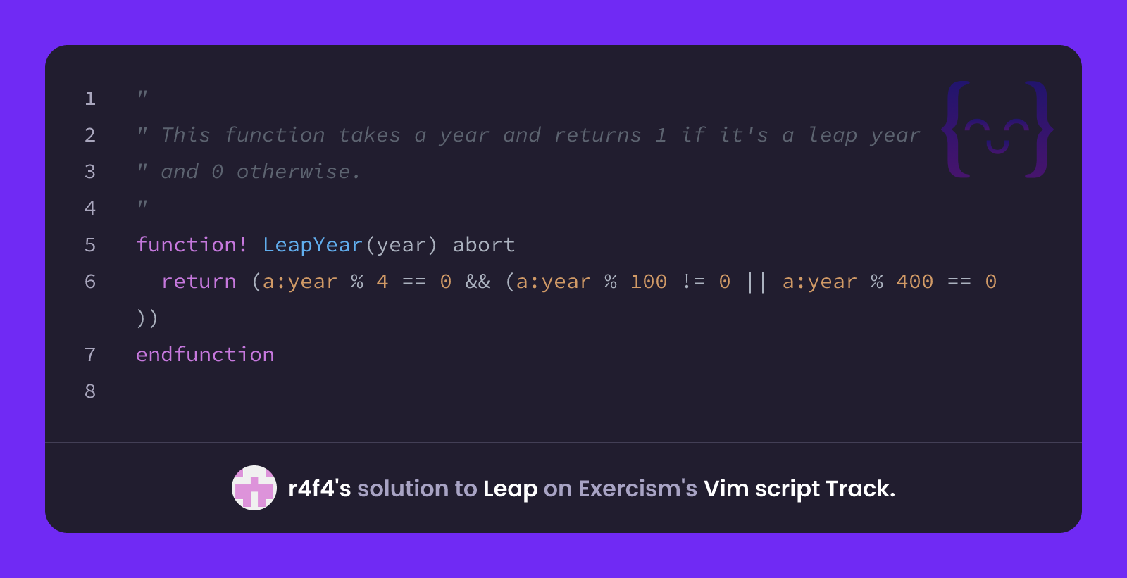 r4f4's solution for Leap in Vim script on Exercism